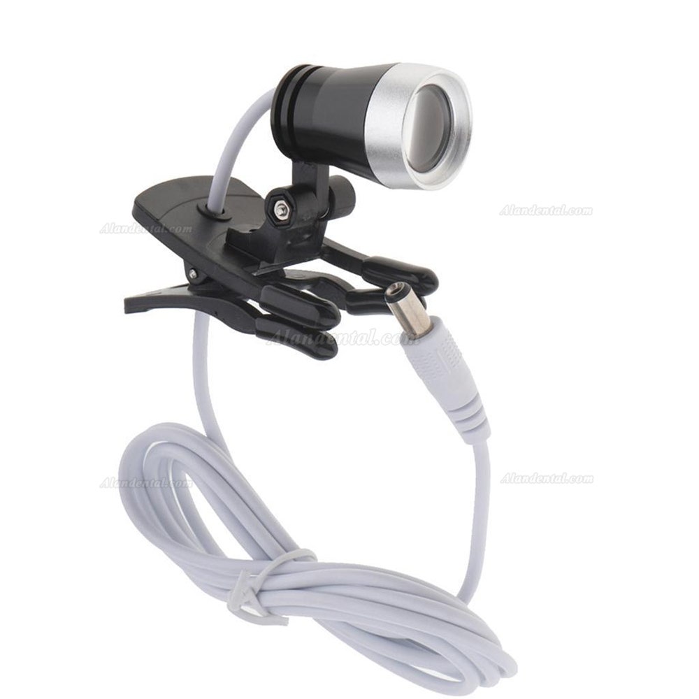 Portable Clip Clamp LED Head Light Lamp for Dental Binocular Loupes Glasses